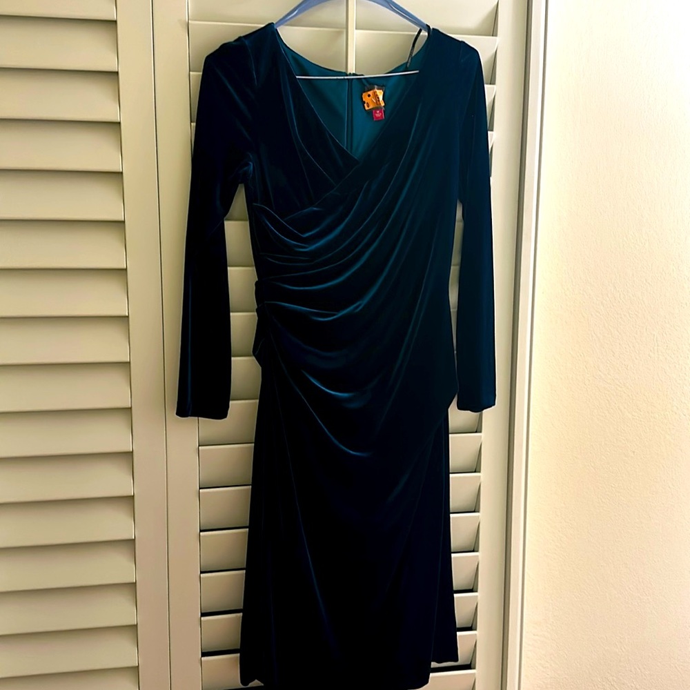 Vince Camuto dark teal dress size 12